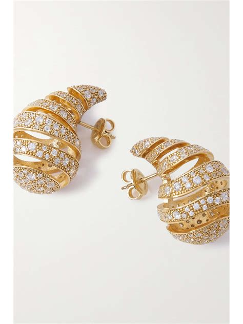 bottega gold drop earrings.